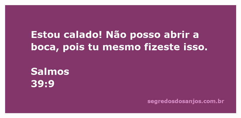Imagem representativa do silêncio e reflexão, inspirada no Salmo 39:9