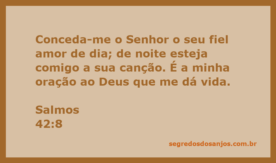Imagem representativa do Salmo 42:8, simbolizando amor e canção divina.