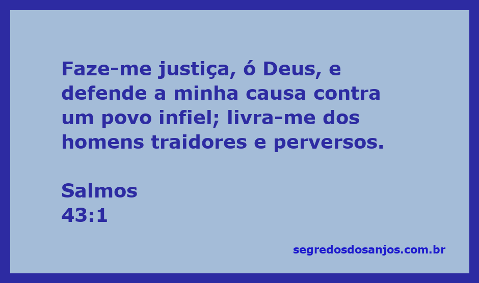 Imagem que representa Salmos 43:1, mostrando a busca por justiça e proteção divina contra traidores.