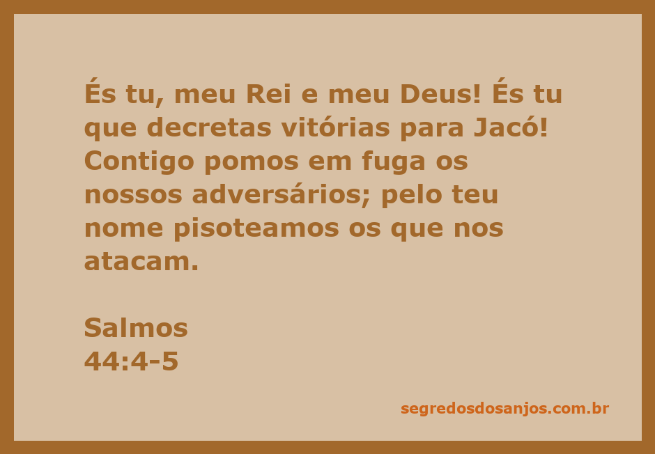 Imagem representativa da fé em Deus como Rei e Salvador, inspirada em Salmos 44:4-5.