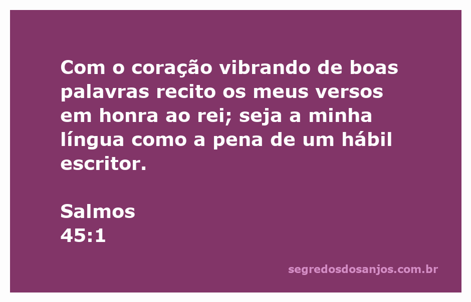 Uma imagem que ilustra Salmos 45:1, com um escritor inspirado recitando versos em honra ao rei.