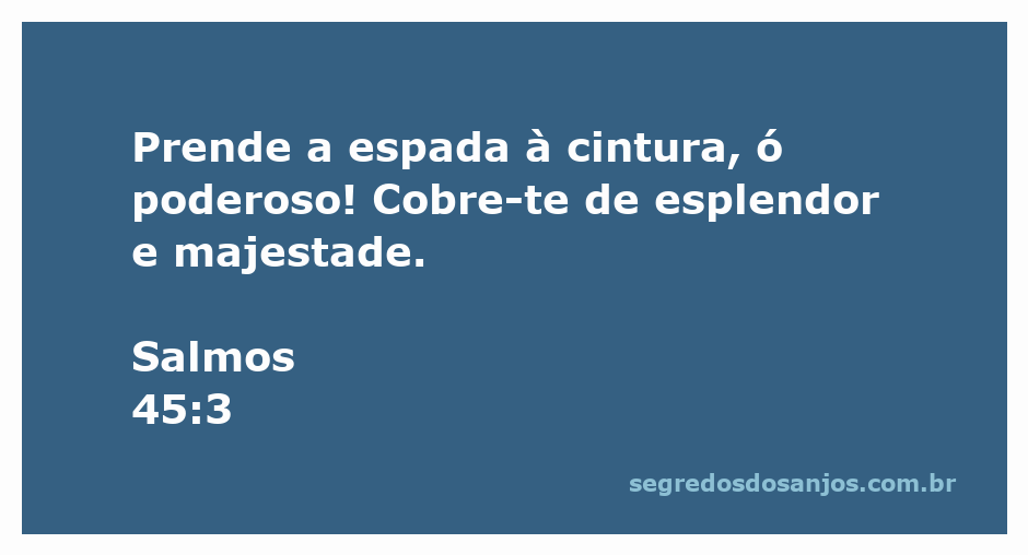 Imagem de um guerreiro poderoso com uma espada à cintura, simbolizando esplendor e majestade, baseado em Salmos 45:3.