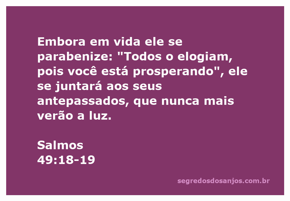 Uma representação artística do Salmo 49:18-19, destacando a transitoriedade da riqueza e a inevitabilidade da morte.