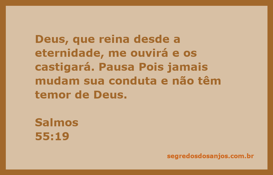 Ilustração do versículo Salmos 55:19, representando a soberania de Deus e Seu julgamento sobre os ímpios.