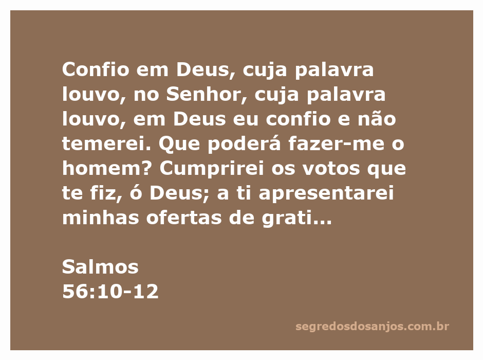 Uma ilustração inspiradora de Salmos 56:10-12, destacando a confiança em Deus e a gratidão pelas promessas cumpridas.