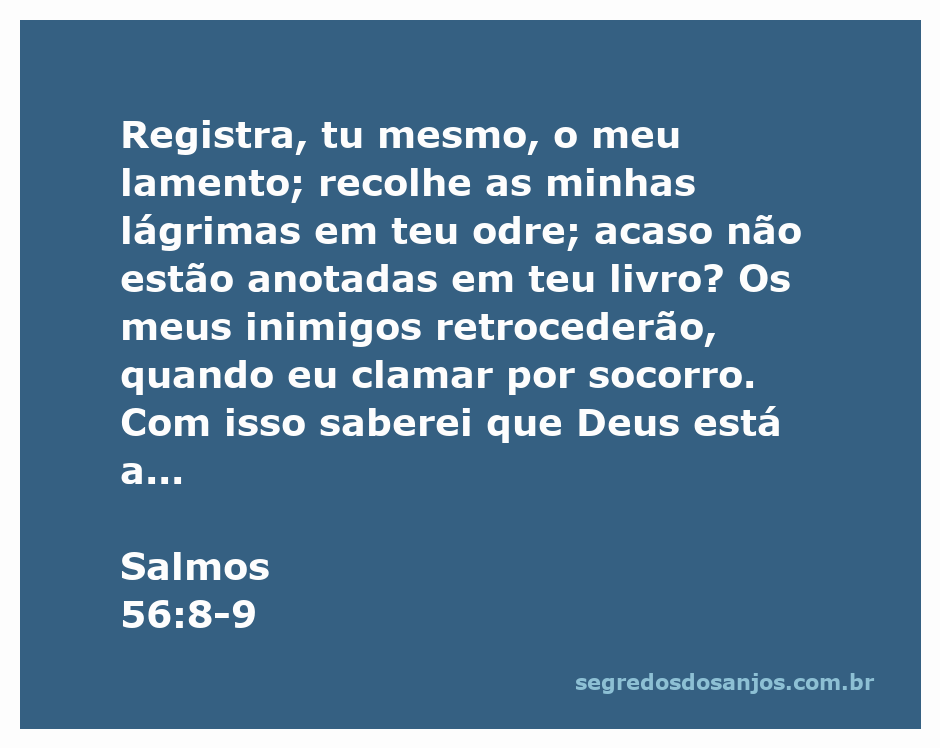 Imagem representativa de Salmos 56:8-9, simbolizando lamento e proteção divina.