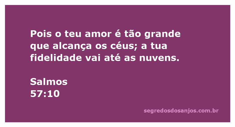 Imagem inspiradora do céu com nuvens, simbolizando o amor e a fidelidade de Deus conforme Salmos 57:10.