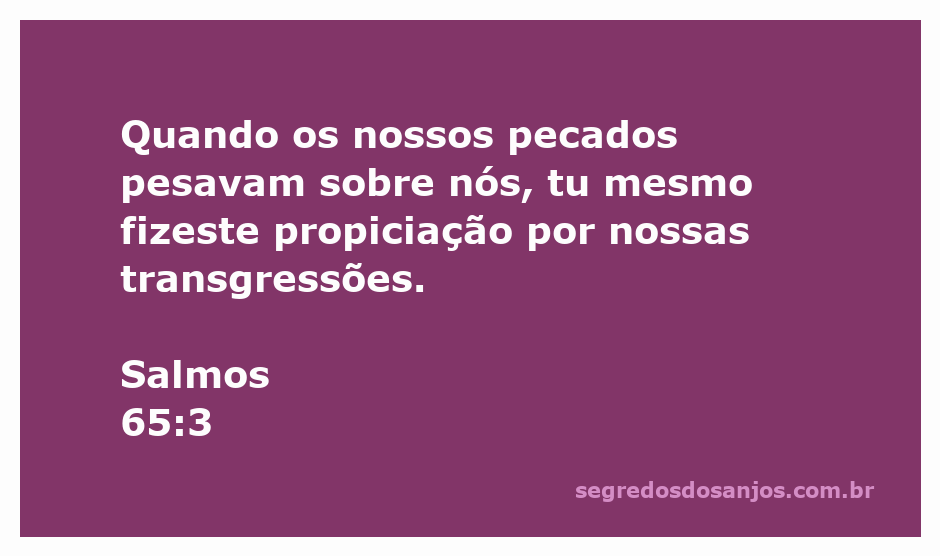 Imagem representativa de Salmos 65:3, simbolizando a propiciação por nossos pecados.