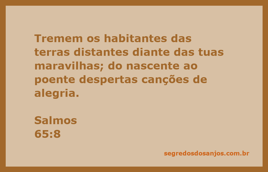 Imagem representando a beleza das maravilhas de Deus, evocando canções de alegria de leste a oeste.