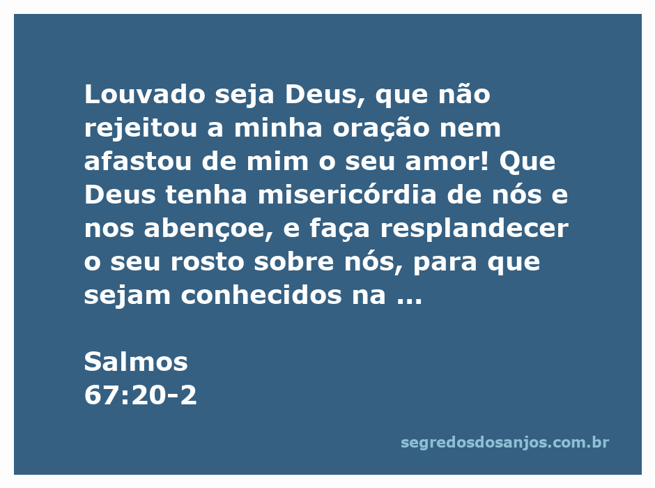 Imagem representativa de Salmos 67:20-2, destacando a louvação a Deus e a busca por Sua misericórdia e bênção.