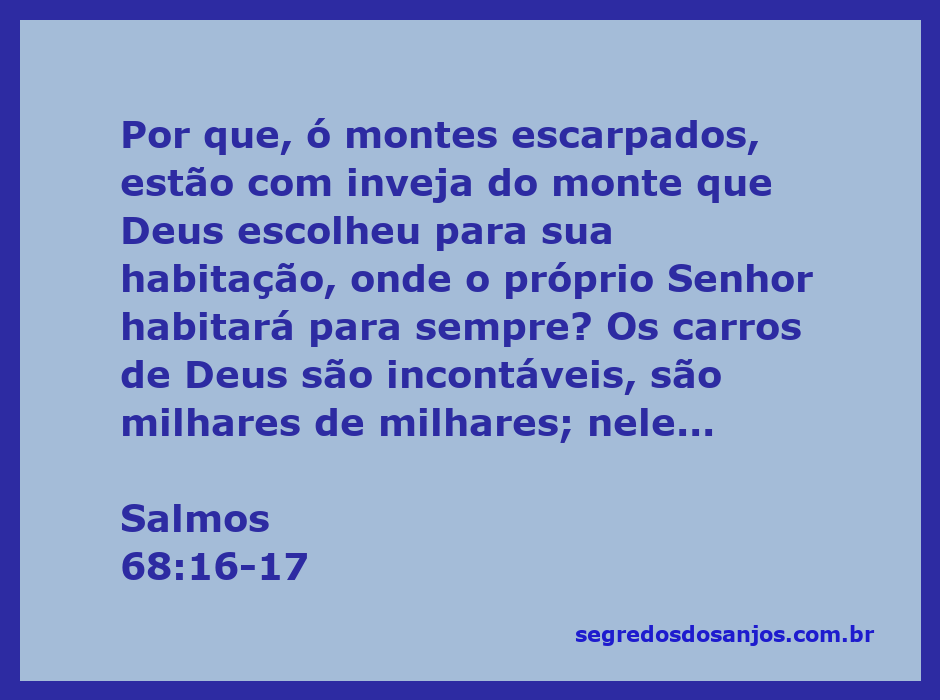 Imagem de uma paisagem montanhosa com nuvens, simbolizando a habitação de Deus nas montanhas.