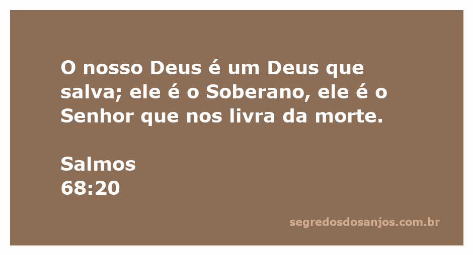 Imagem que representa a salvação e a soberania de Deus conforme Salmos 68:20.
