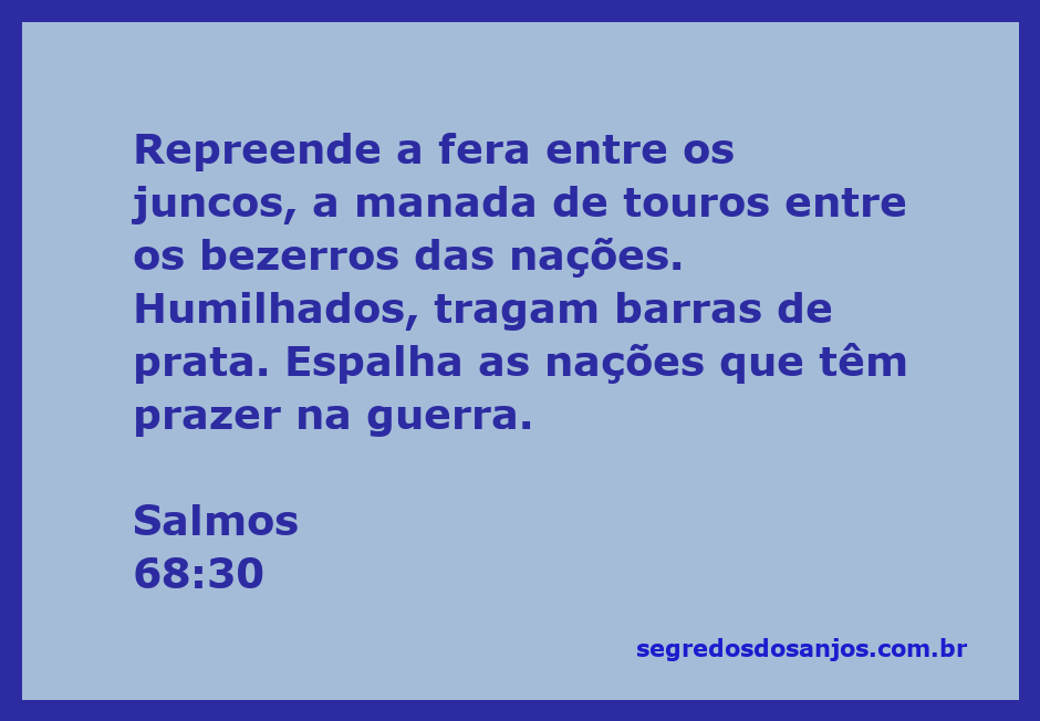 Imagem representando Salmos 68:30, mostrando a força divina sobre as nações e a guerra.