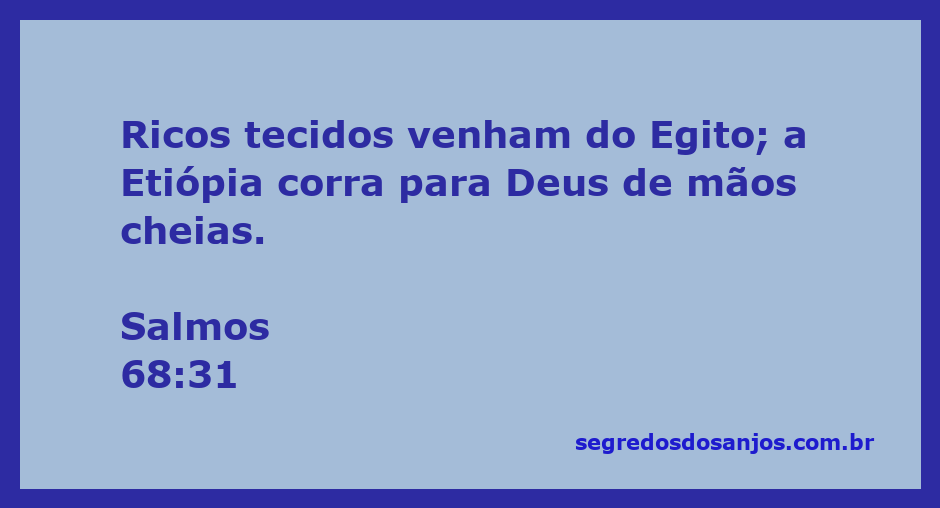 Imagem representativa da passagem Salmos 68:31, mostrando pessoas da Etiópia trazendo ofertas a Deus.