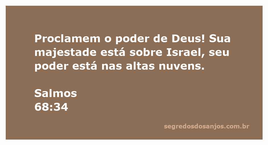 Imagem representando o poder de Deus e Sua majestade sobre Israel e as nuvens.