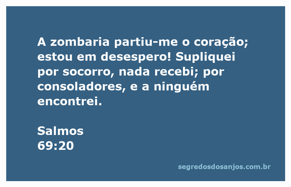 Ilustração do versículo Salmos 69:20, expressando desespero e solidão.