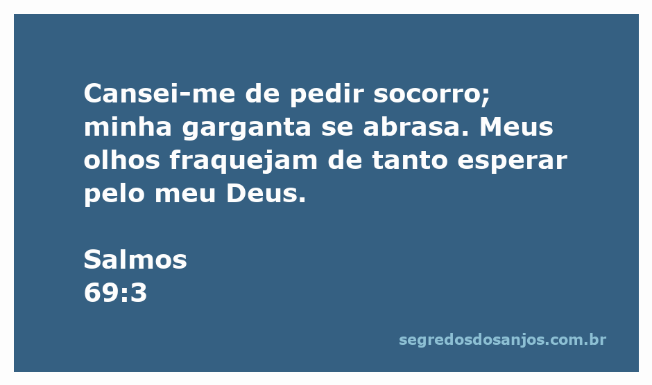 Imagem representativa da angústia e espera, inspirada no Salmo 69:3.