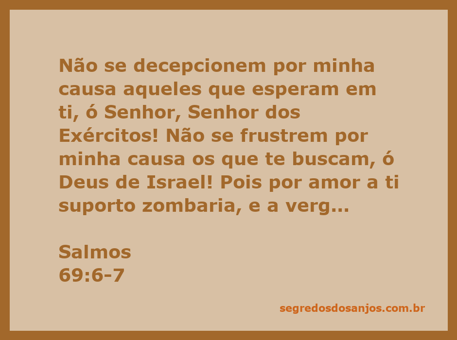 Imagem representativa do Salmo 69:6-7, destacando a esperança em Deus e a resistência à zombaria.