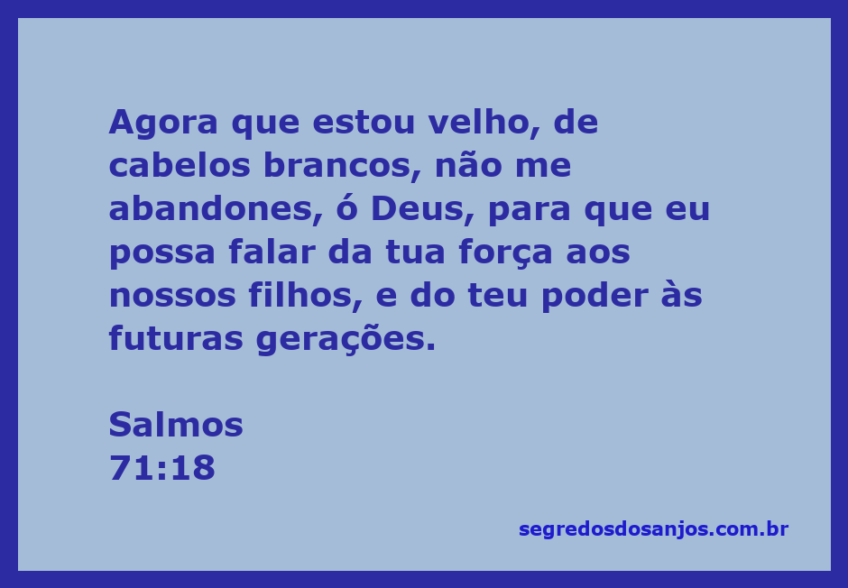 Um idoso com cabelos brancos orando e refletindo sobre a força de Deus para transmitir às futuras gerações.