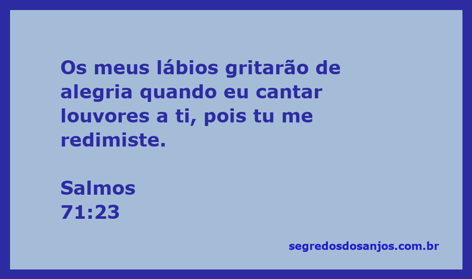 Ilustração de um salmista cantando com alegria, representando Salmos 71:23.