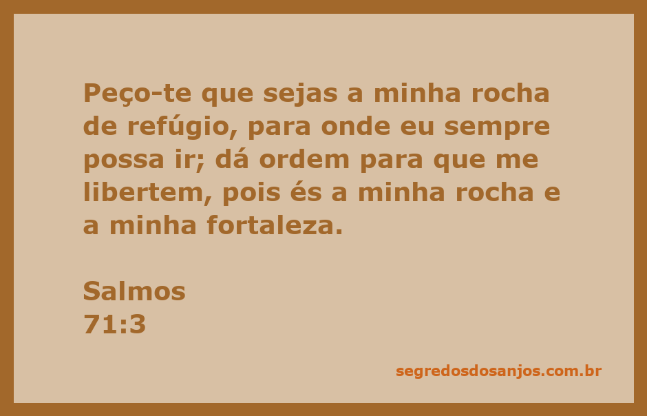 Imagem de uma rocha sólida representando a proteção divina, inspirada no Salmos 71:3.