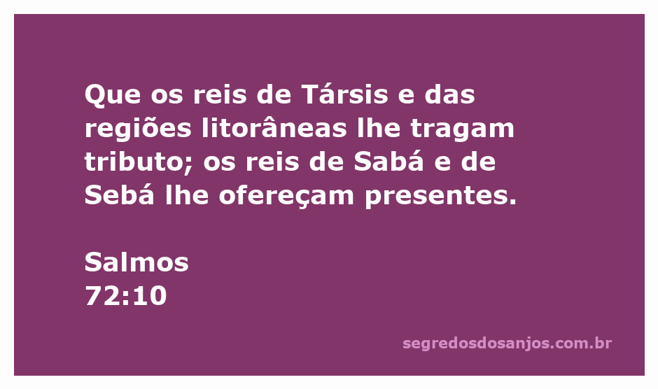 Imagem representativa dos reis de Társis e Sabá trazendo tributos ao rei, simbolizando riqueza e honra.