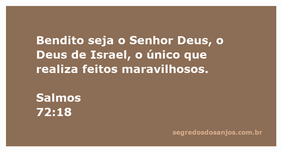 Imagem representando a bênção ao Senhor Deus de Israel e seus feitos maravilhosos
