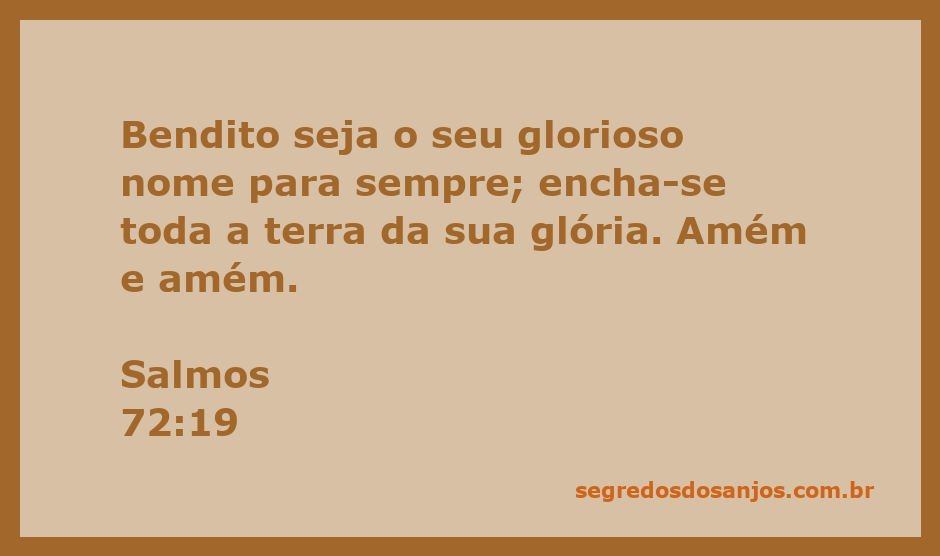 Imagem inspiradora representando Salmos 72:19, celebrando a glória de Deus