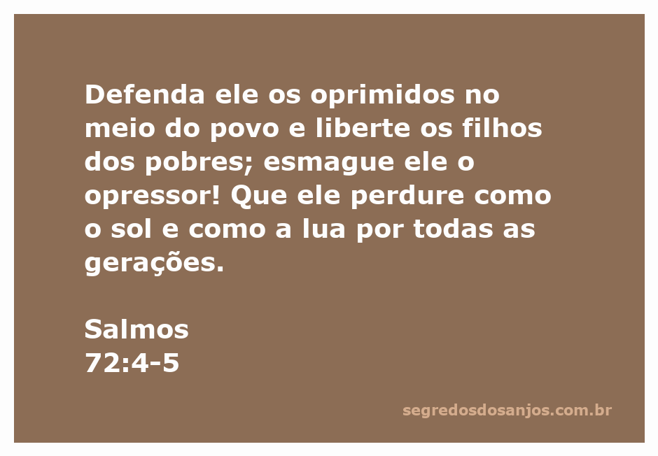 Ilustração inspiradora de Salmos 72:4-5, destacando a defesa dos oprimidos e a luta contra a opressão.