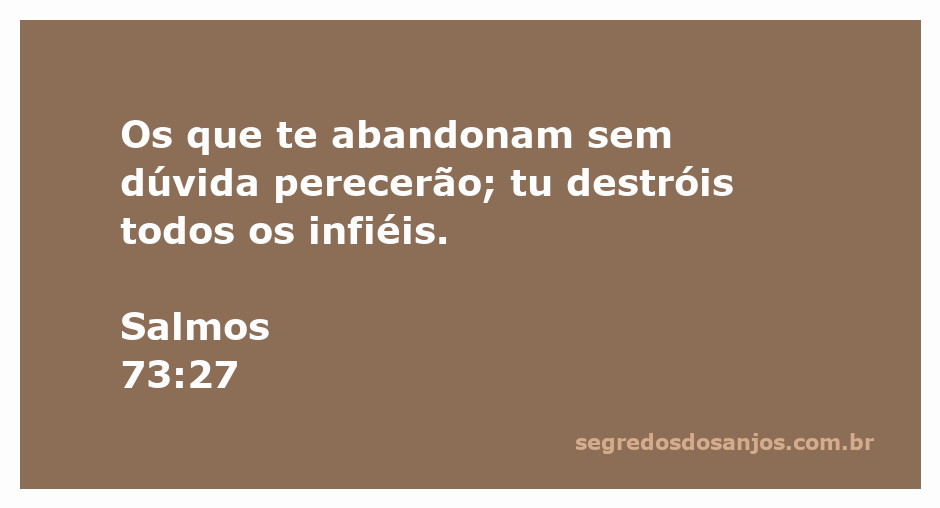 Imagem que representa Salmos 73:27, enfatizando a consequência da infidelidade a Deus.