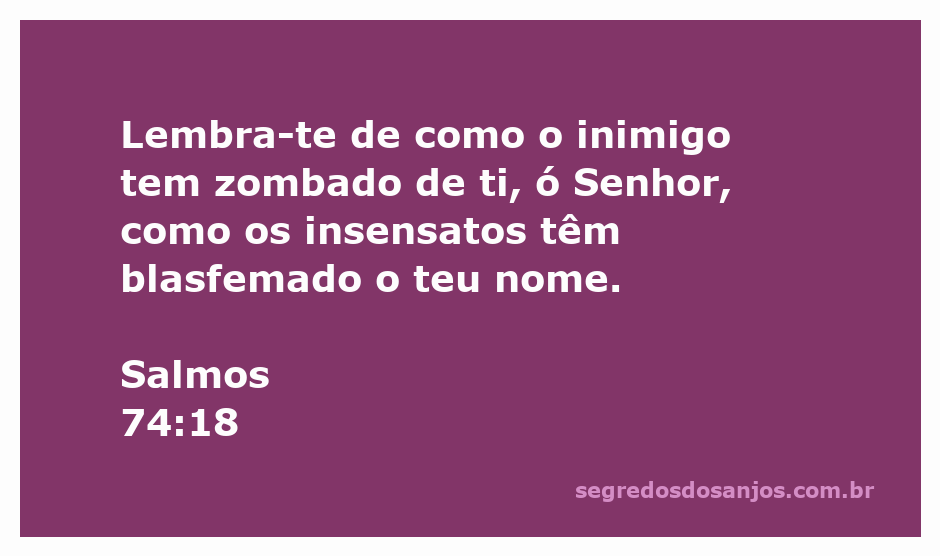 Imagem representativa do Salmo 74:18, destacando a zombaria dos inimigos contra Deus.