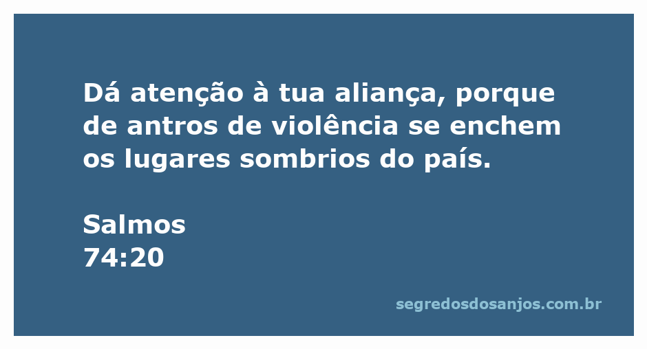 Imagem representativa do Salmos 74:20, destacando a importância da aliança divina em tempos de violência.