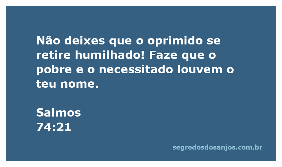 Ilustração inspiradora do versículo Salmos 74:21, destacando a importância da dignidade dos oprimidos e a louvação ao nome de Deus.