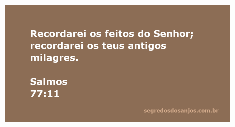 Imagem que representa a reflexão sobre os milagres e feitos do Senhor, inspirada em Salmos 77:11.