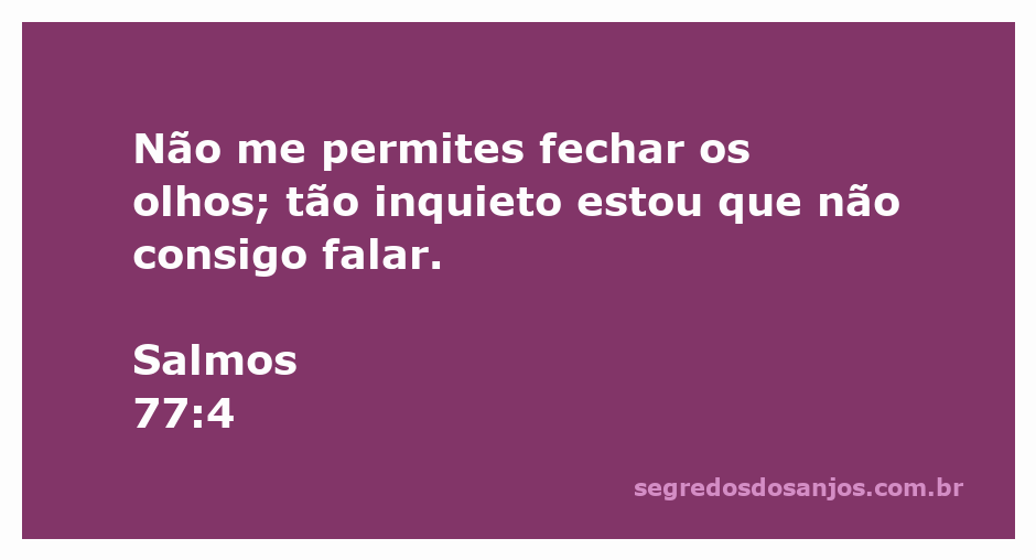 Imagem ilustra a inquietude e a busca por paz interior, inspirada pelo versículo Salmos 77:4.