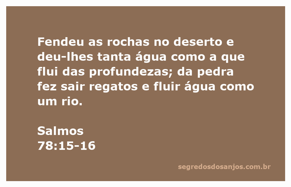 Imagem de água fluindo de uma rocha no deserto, simbolizando a provisão divina.