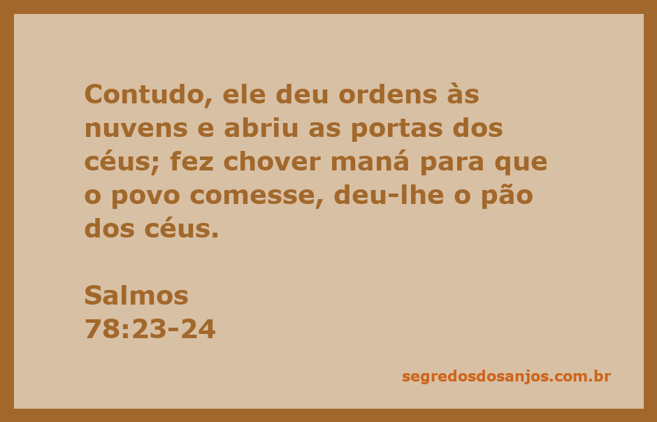 Imagem ilustrativa de maná caindo do céu, simbolizando a provisão divina descrita em Salmos 78:23-24.