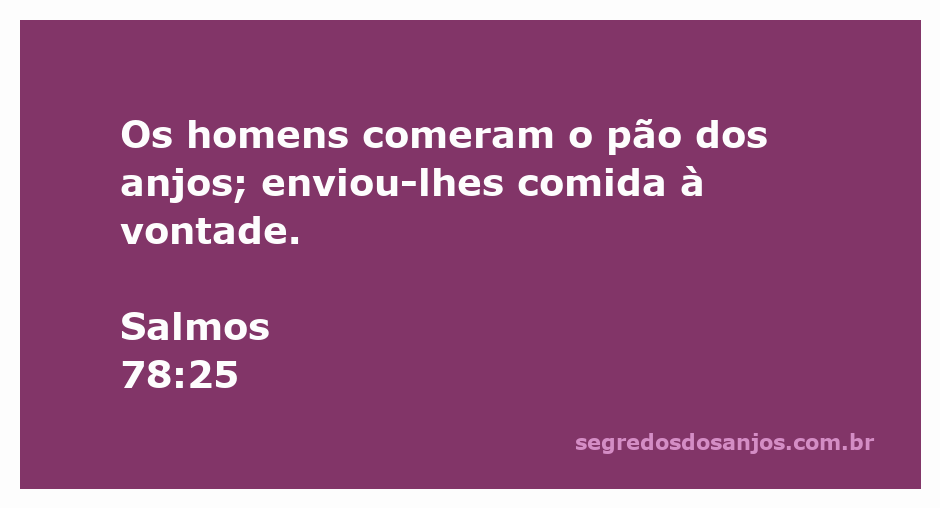 Imagem representativa do Salmo 78:25, ilustrando a provisão divina de alimento.