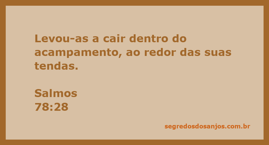 Imagem representativa do acampamento descrito em Salmos 78:28, simbolizando a providência divina.