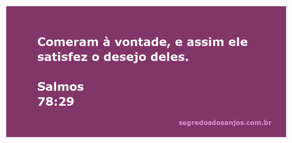 Ilustração de um banquete representando a satisfação dos desejos conforme Salmos 78:29.