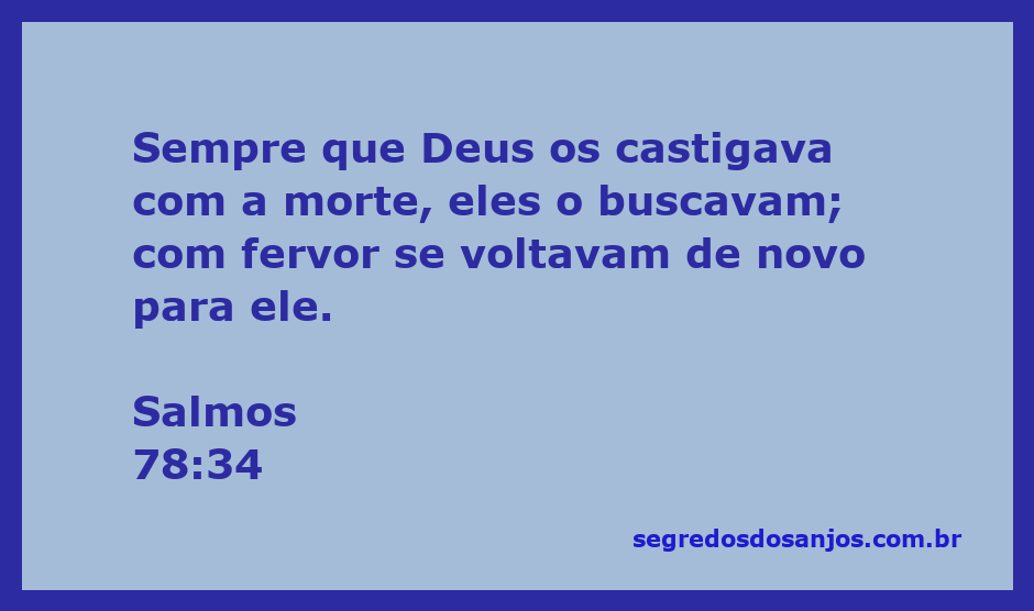 Ilustração representando a busca fervorosa do povo por Deus após receber castigos, inspirada em Salmos 78:34.