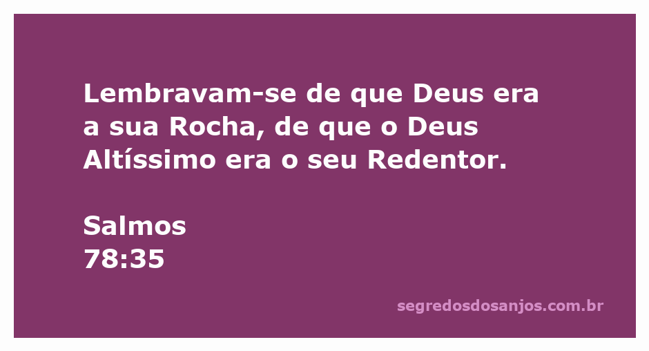 Imagem representativa de Salmos 78:35, destacando Deus como a Rocha e Redentor do Seu povo.