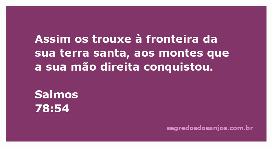 Imagem representando a fronteira da terra santa mencionada em Salmos 78:54, com montanhas ao fundo.