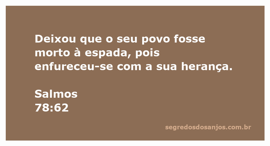 Imagem representativa do versículo Salmos 78:62, que fala sobre a ira de Deus contra o seu povo.