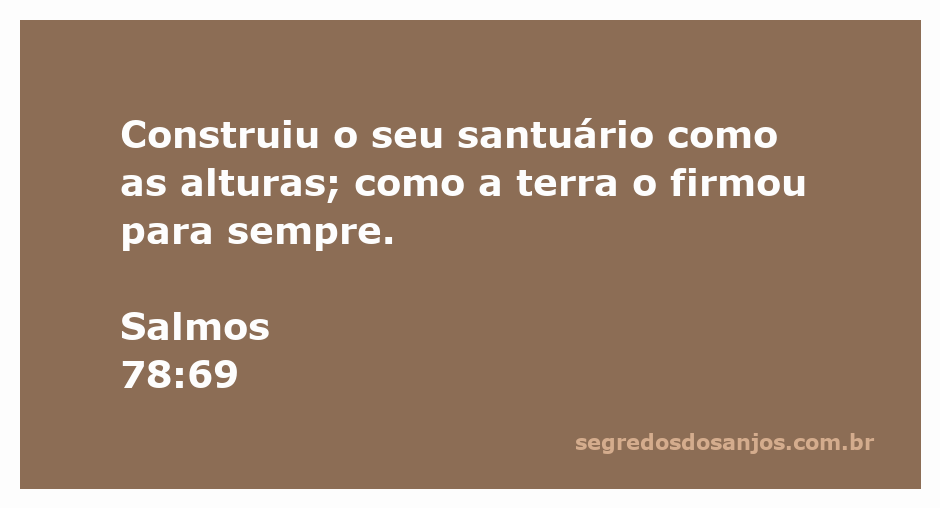Imagem representando a construção do santuário de Deus como descrito em Salmos 78:69