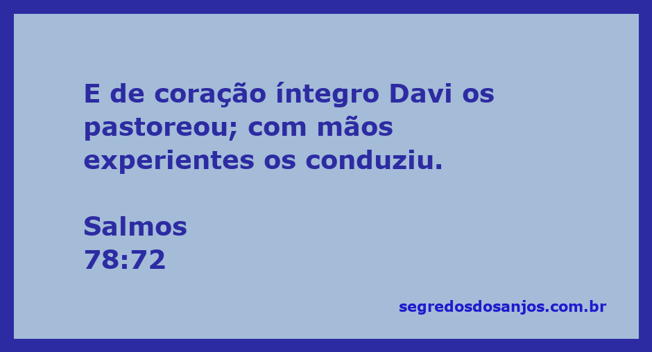 Ilustração de Davi pastoreando o povo de Israel com integridade e habilidade.