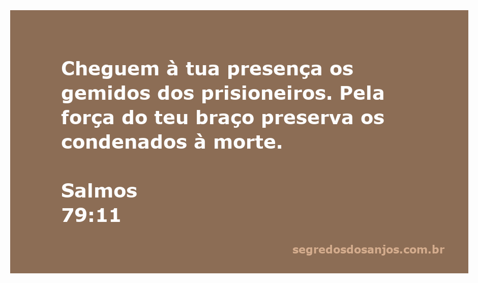 Ilustração do Salmos 79:11 com prisioneiros clamando por liberdade e proteção divina.