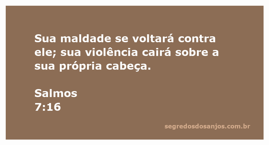 Ilustração do versículo Salmos 7:16, representando a justiça divina e as consequências das ações maliciosas.