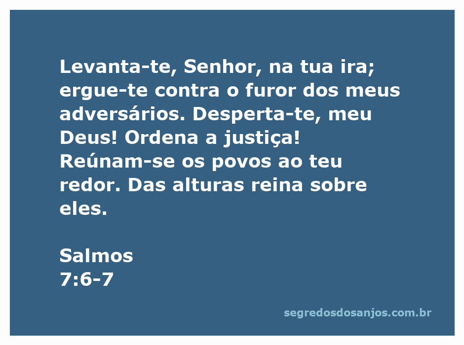 Uma imagem que representa a invocação de Deus em Salmos 7:6-7, com um fundo que simboliza a justiça e a proteção divina.
