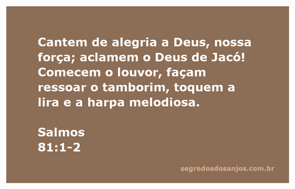 Imagem de pessoas louvando e tocando instrumentos musicais como tamborim, lira e harpa, em celebração a Deus.